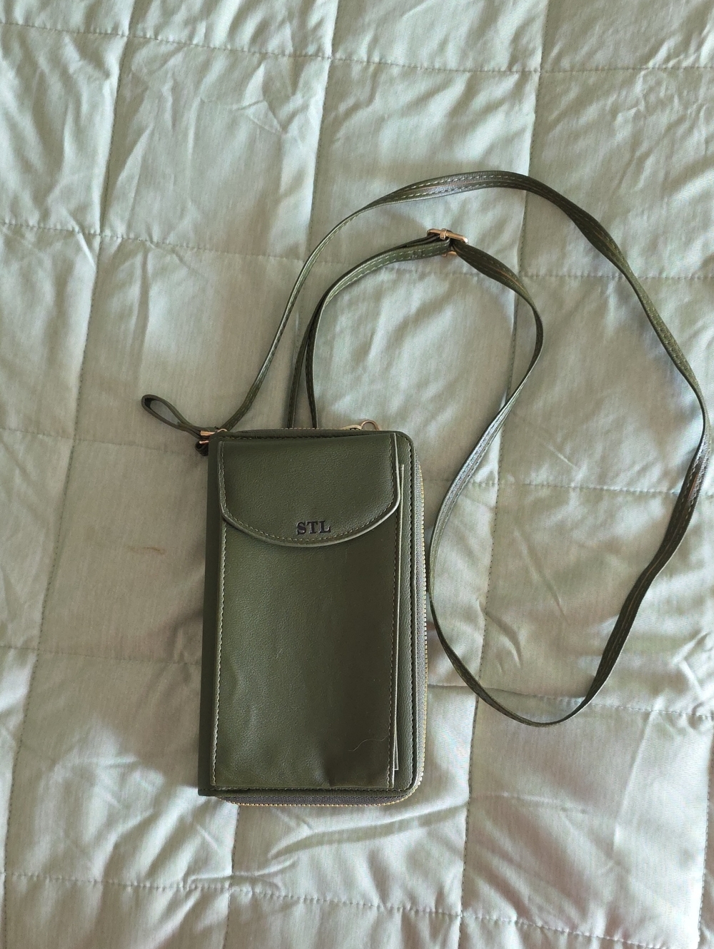 Olive Green Women's Crossbody Wallet